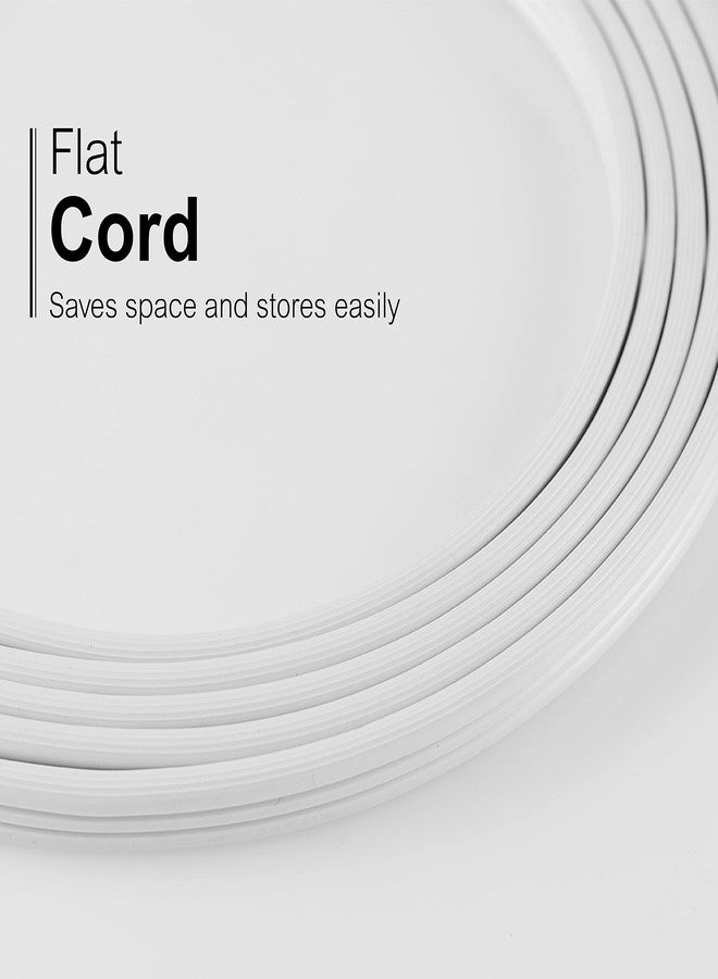 GE سلك تمديد مسطح GE 3 مخرج بطول 3 قدم مع مآخذ متعددة 3 مخرج ثلاثي سلك تمديد مسطح شريط طاقة داخلي 16 قياس مدرج UL أبيض 69869 - Image 3