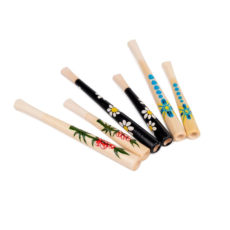 Dr Watson Dr. Watson - Cigarette Holders, Set of 6, fit Regular Size Cigarettes, Handcrafted from Natural Wood - Image 1
