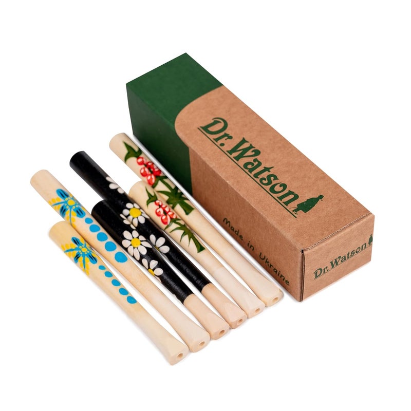 Dr Watson Dr. Watson - Cigarette Holders, Set of 6, fit Regular Size Cigarettes, Handcrafted from Natural Wood - Image 5
