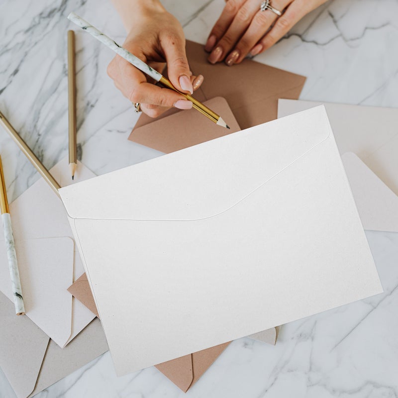 100 Pcs Kraft Paper Party Envelopes Greeting Cards Covers Festival Invitation Letter Covers - Image 5