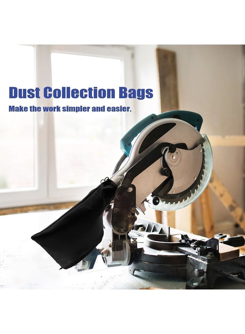 SOLARAE Miter Saw Dust Bag, 2 Pack Table Saw Dust Collect Bag, with Zipper and Wired Adjustable Stand Dust Bag for Belt Sander Parts Diagonal Saw Miter Saw Accessories - Image 5