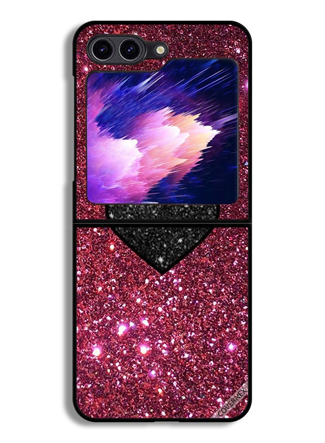 Covernex Samsung Galaxy Z Flip6 Protective Case Cover Heart In Glitters - Image 1