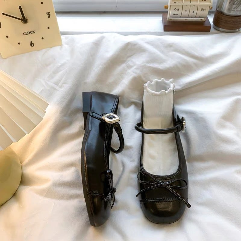 Girls'' Leather Shoes, New Spring and Autumn French Style Shallow Mouth Silver Single Shoes, Soft-Soled Mary Jane Princess Shoes for Older Children - Image 5
