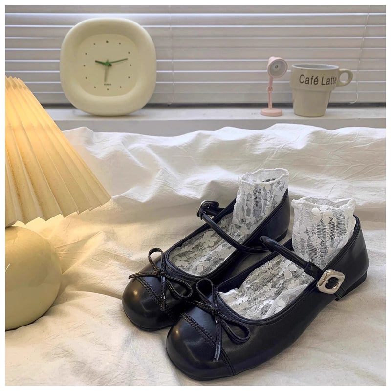Girls'' Leather Shoes, New Spring and Autumn French Style Shallow Mouth Silver Single Shoes, Soft-Soled Mary Jane Princess Shoes for Older Children - Image 3
