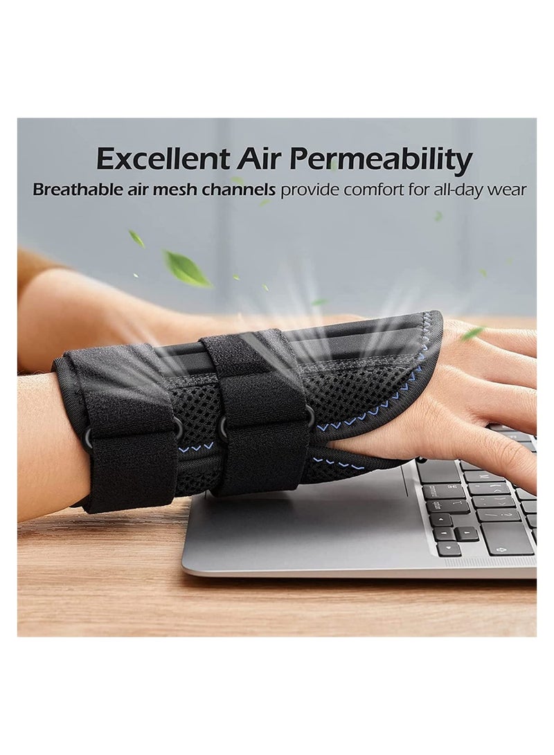 Beauenty Wrist Brace for Carpal Tunnel, Adjustable Hand Brace for Relief Night Support, Wrist Support Splint for Right Left Hands for Relieve Tendonitis, Arthritis, Sprains (2pcs, M) - Image 3