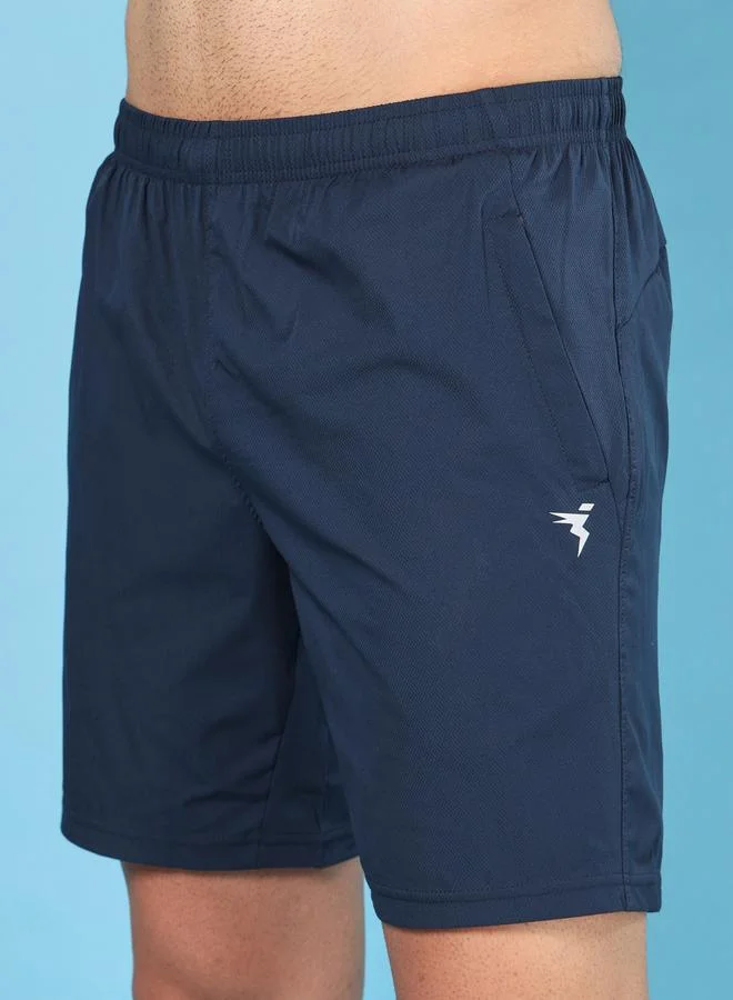Technosport Solid Relaxed Fit 2-Way Stretch Shorts by Styli