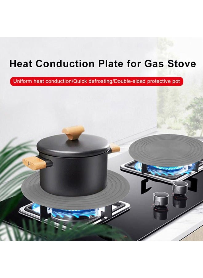 Calidaka Heat Diffuser 9/11inch Aluminum Induction Diffuser Plate,Reducer Flame Guard Simmer Ring Plate Non-Stick Hob Ring Plate for Gas Stove Glass Cooktop Converter Coffee Milk - Image 3