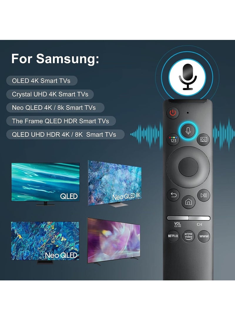 Maxmartt Voice Remote Compatible for Samsung Smart TV QLED UHD Frame Curved Solar 4K 8K Q60 Q70 Q80 Q90 Series 9 Series TU8000 AU8000 Voice Remote Control Replacement  - Image 2