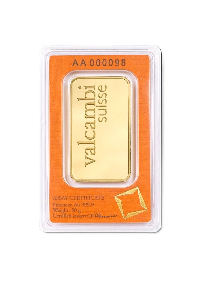 Valcambi Suisse 50g Pure 999.9 Fine Gold Bar 24KT - 50 Grams - Image 2