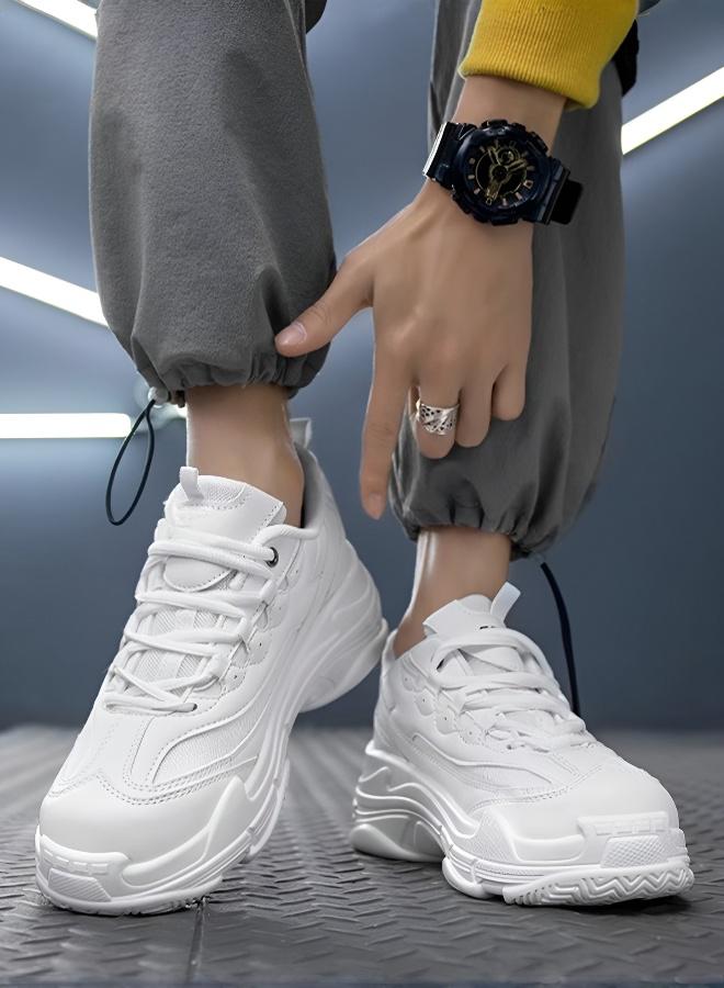 Men's Vintage Design Athletic Shoes with Thick Sole for Height Increase - Image 2