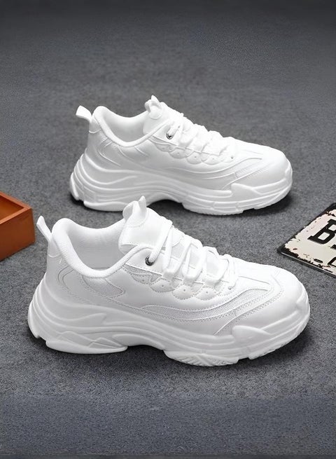 Men's Vintage Design Athletic Shoes with Thick Sole for Height Increase