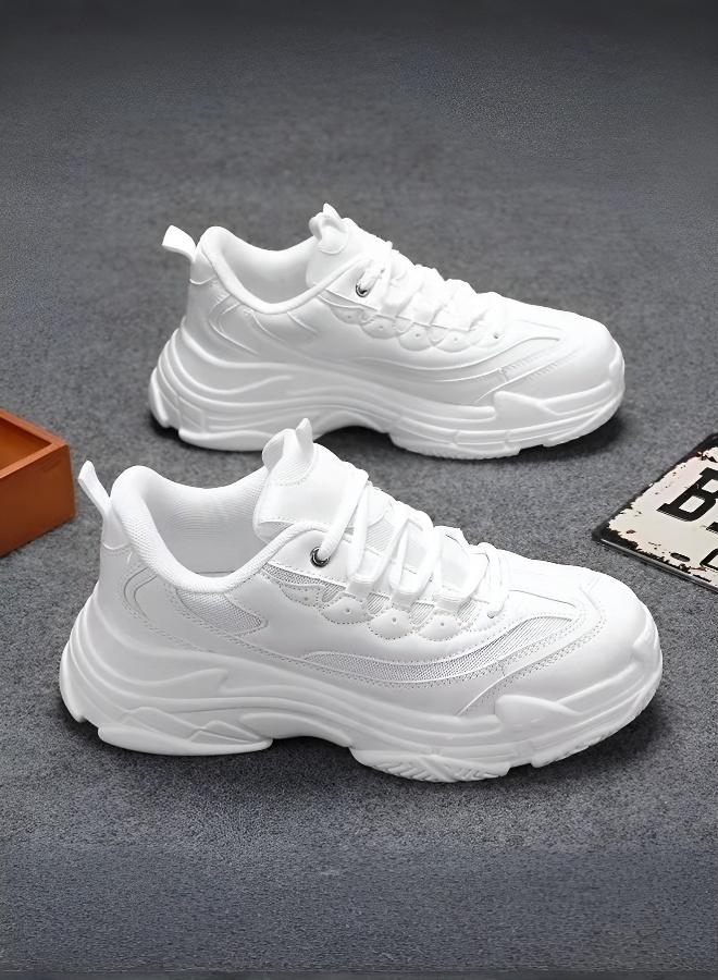 Men's Vintage Design Athletic Shoes with Thick Sole for Height Increase - Image 1