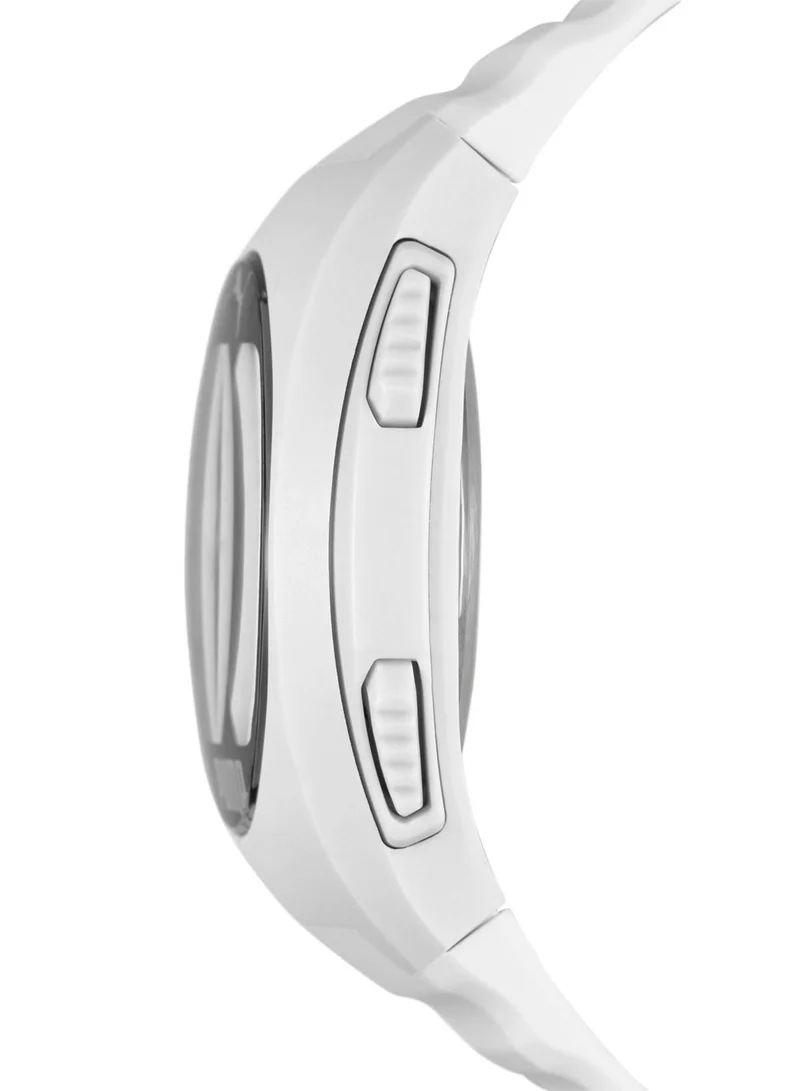 PUMA Unisex Digital Watch With White Polyurethane Strap - 3 ATM - PU P6012