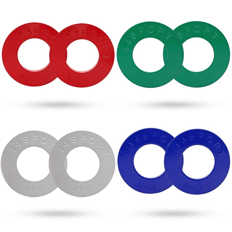 44LLC 44SPORT Olympic Fractional Plates -Pair of 1/4, 1/2, 3/4, 1 lb Weights (8 Plates. Total Weight: 5lbs) - Image 1
