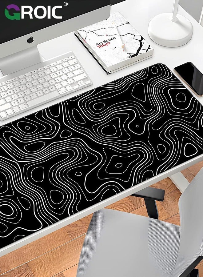 GROIC Topographic Contour Gaming Mouse Pad Large for Desk Keyboard and Mat Computer Protector Office Accessories Gifts  - Image 3