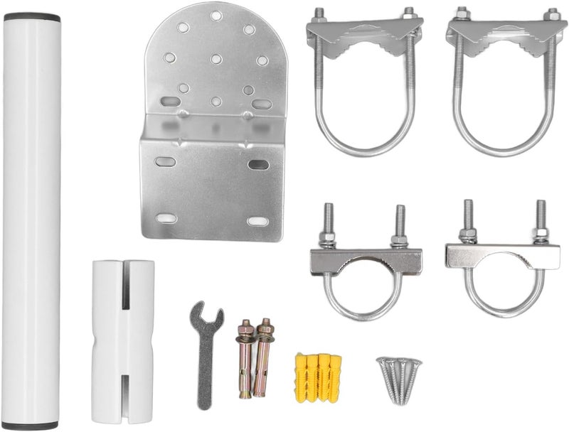 Keenso Durable Roof Wall Pole Mount Bracket for V2 Internet Antenna, Rainproof Antenna Pole Installation Set for Farm Use, Stainless Steel - Image 5