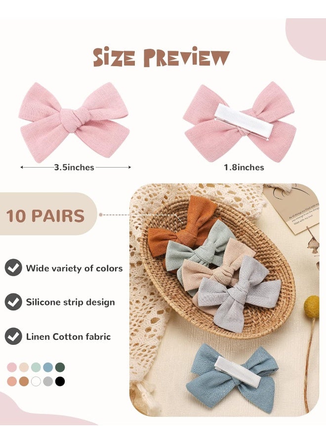 Jollybows 20 Pieces Baby Girls Hair Bows Clips Hair Barrettes Accessory for Babies Infant Toddlers Kids - Image 2