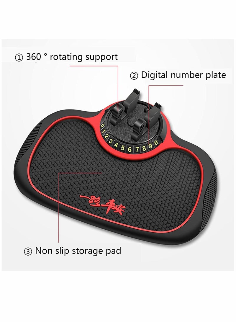 Cute 3in1 NonSlip Car Phone Pad with Animal Design Universal Holder Number Plate Stickers AntiSlip Mat for Safe Driving - Image 5