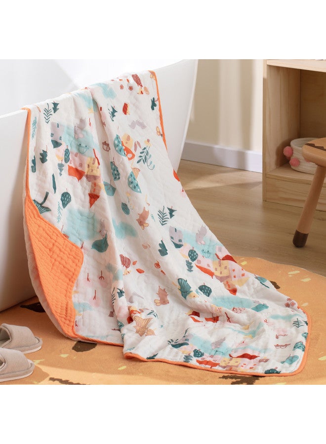 purcotton Zero-additive Puff Series】8-layer Baby Gauze Towel, Soft Warm Bath Towel For Gentle Bathing - Image 1