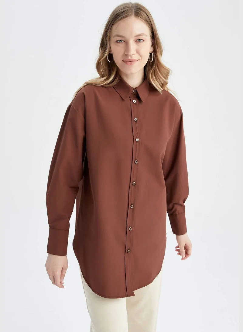 ديفاكتو Woman Regular Fit Woven Long Sleeve Tunic
