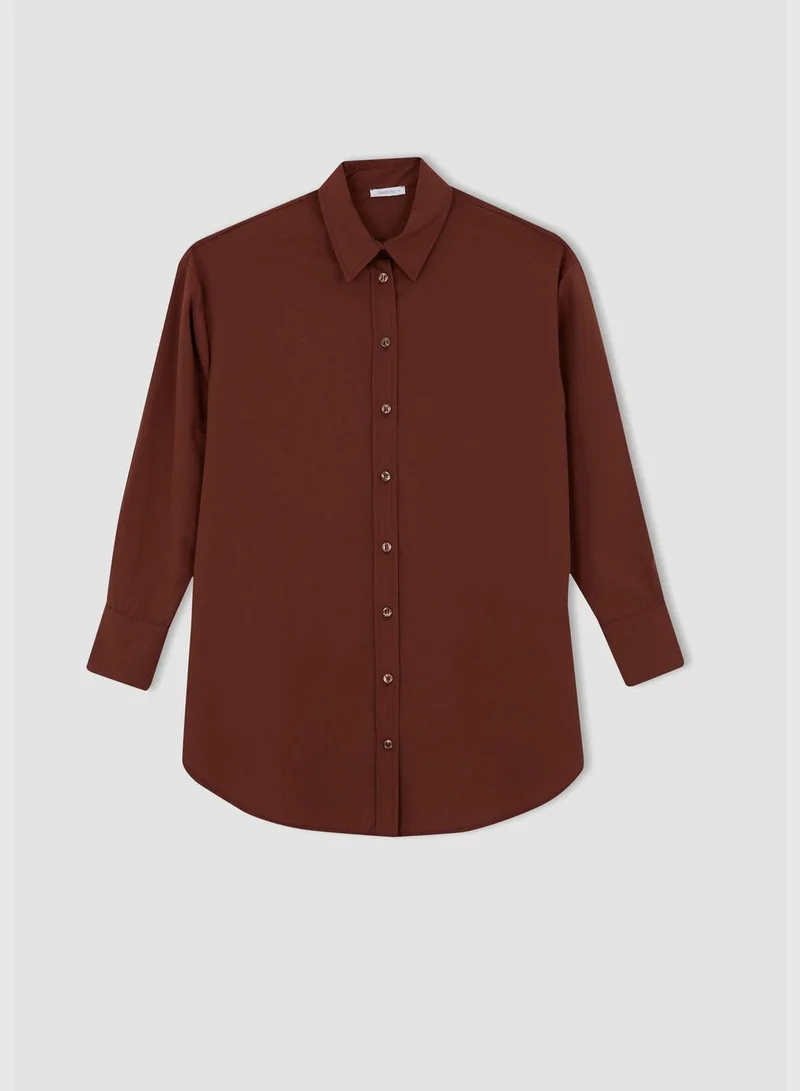 ديفاكتو Woman Regular Fit Woven Long Sleeve Tunic