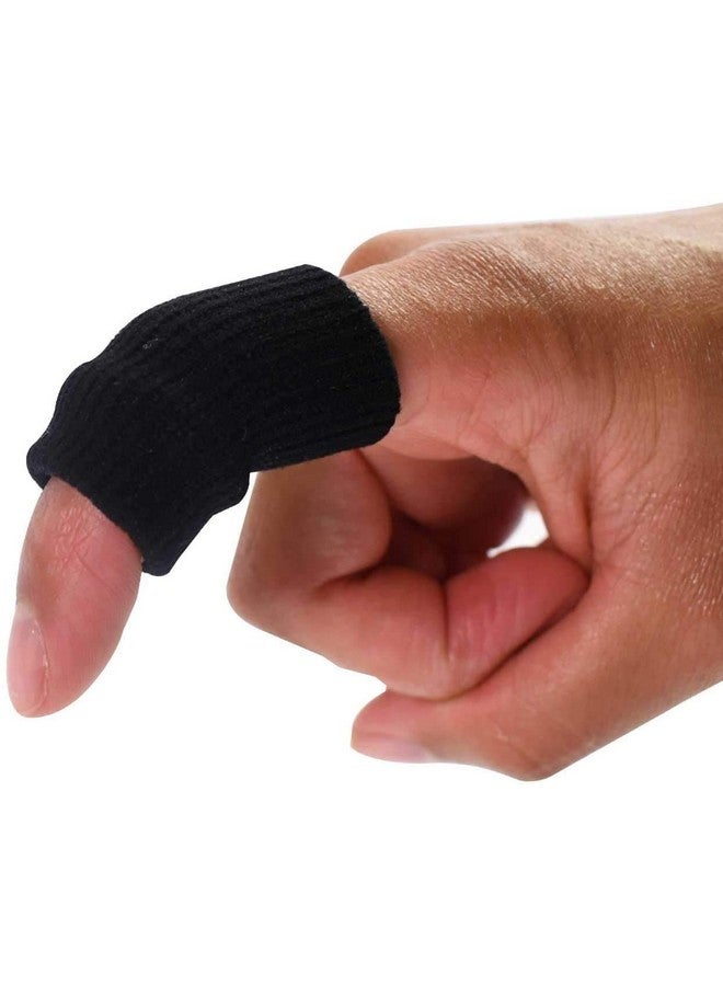 Cute critters 10Pcs Finger Sleeves Protectors Thumb Brace Support Elastic Compression Protector For Relieving Pain, Arthritis,Trigger Finger, Sports (Black), Free size - Image 4