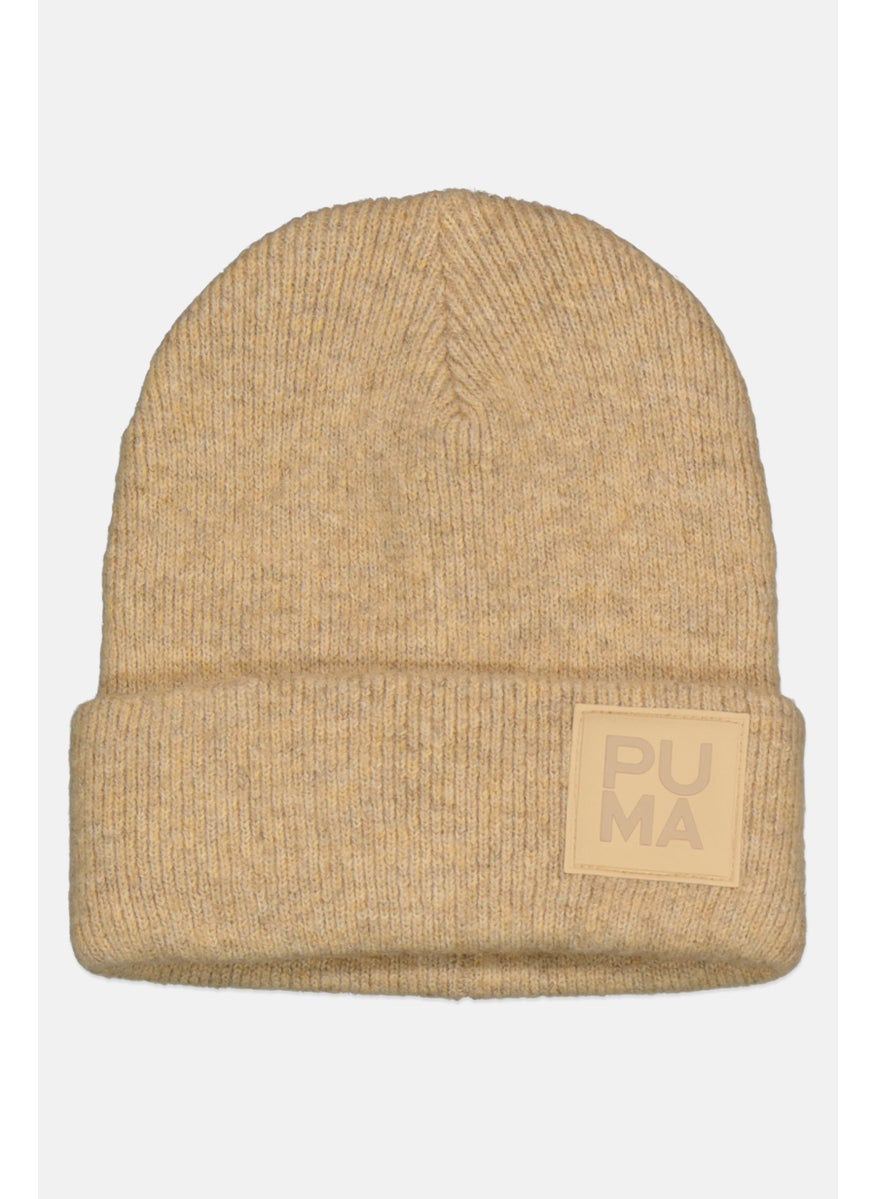 PUMA Men Brand Logo Infuse Archive Beanie, Light Sand  - Image 1