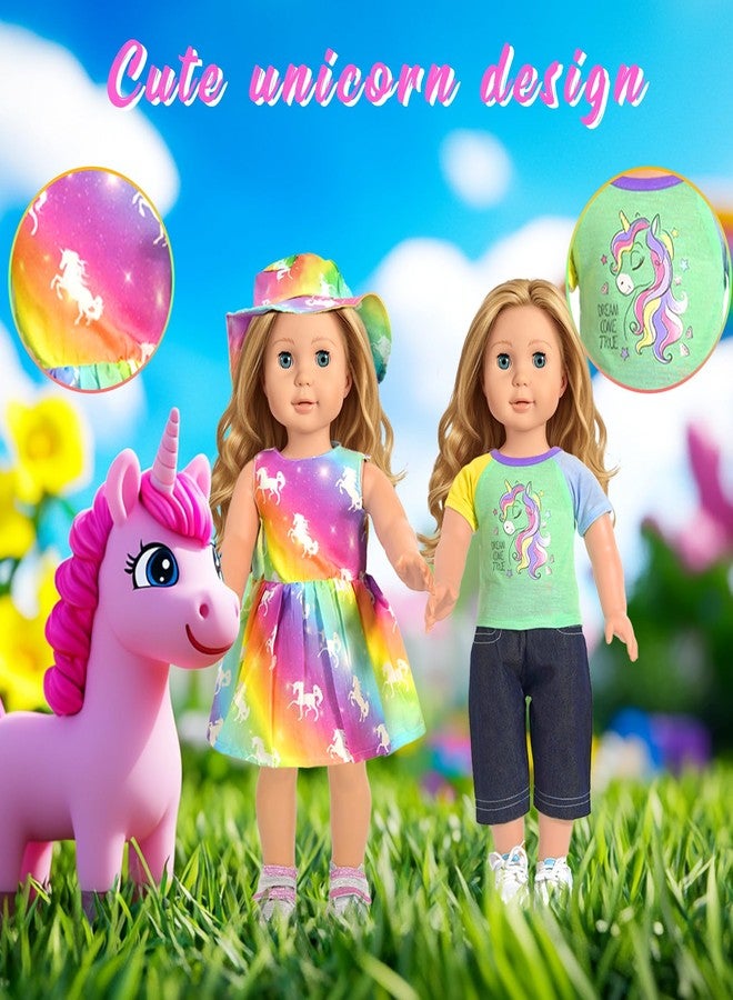 ARTST American 18 inch Doll Clothes Accessories, 18PCS Doll Clothes Outfit Dress for 18 inch, Valentine's Gift for Girls(10 Set) - Image 5