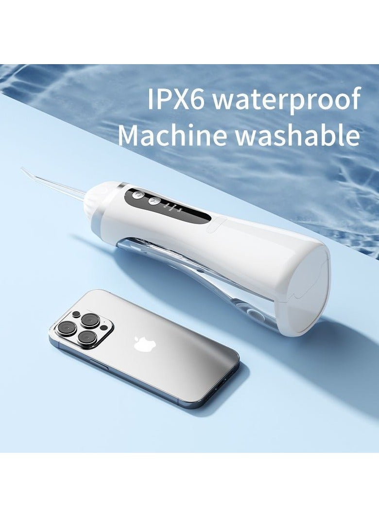 جهاز تنظيف الأسنان بالماء الكهربائي - جهاز تنظيف فموي منزلي محمول بثلاثة أوضاع وأربع فوهات (أسود) - Image 2