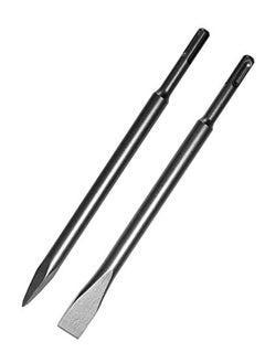 Digital Craft Digital Craft 2PCSSet Round SDS Plus Shank 14 250mm Electric Hammer Chisel for ConcreteBrickWallTile Slotting Drilling 