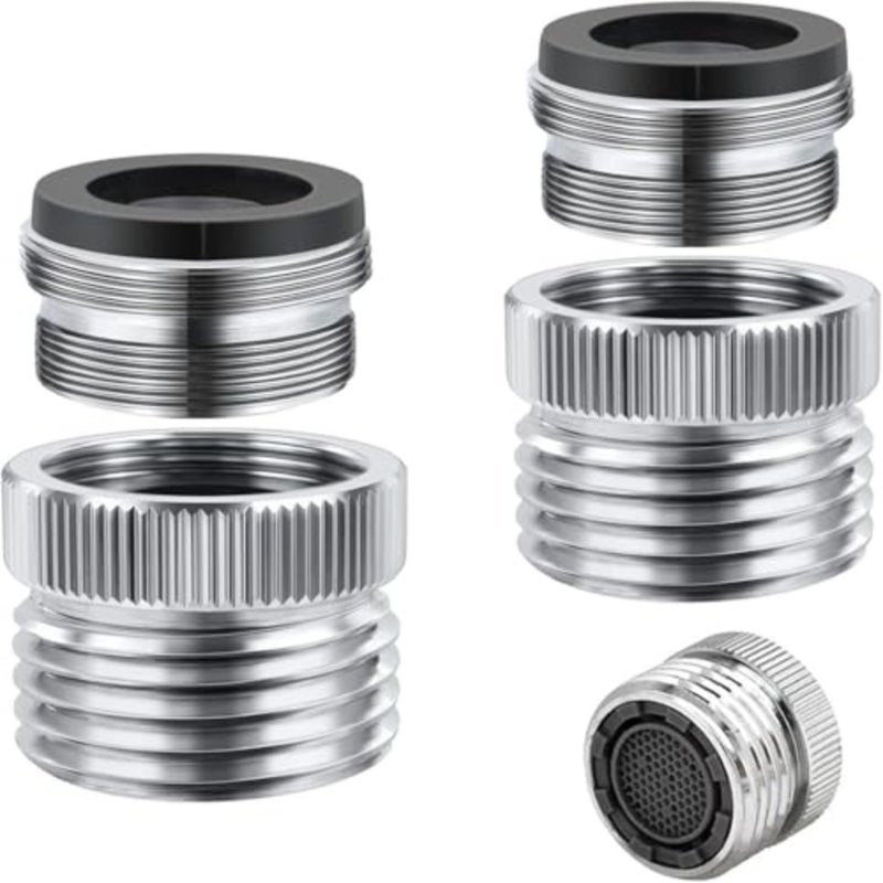Bukela 2 Pack Brass Faucet to Hose Adapter with Aerator Polished Chrome Finish, 3/4" GHT Thread, for Garden or Kitchen - Image 1