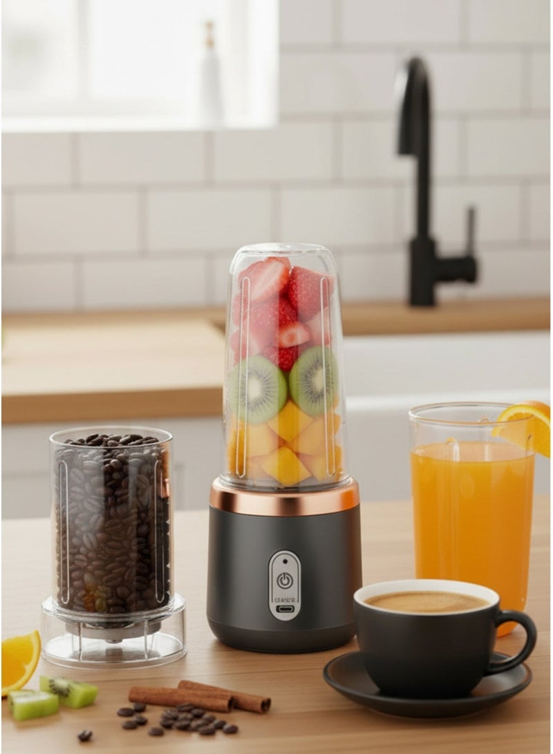 sokany Portable Personal Juicer Blender Smoothie Maker Travel Juicer With 400ml Bottle Juicing Cup Shaker Bottle Smoothie Maker Blender USB Fruit Juicer Electric 400ml 6 Blades 4 & 0.8L Grinder with 8 Sharp Blades – Original Durable Quality for Home and Commercial Use Bundle - Image 4