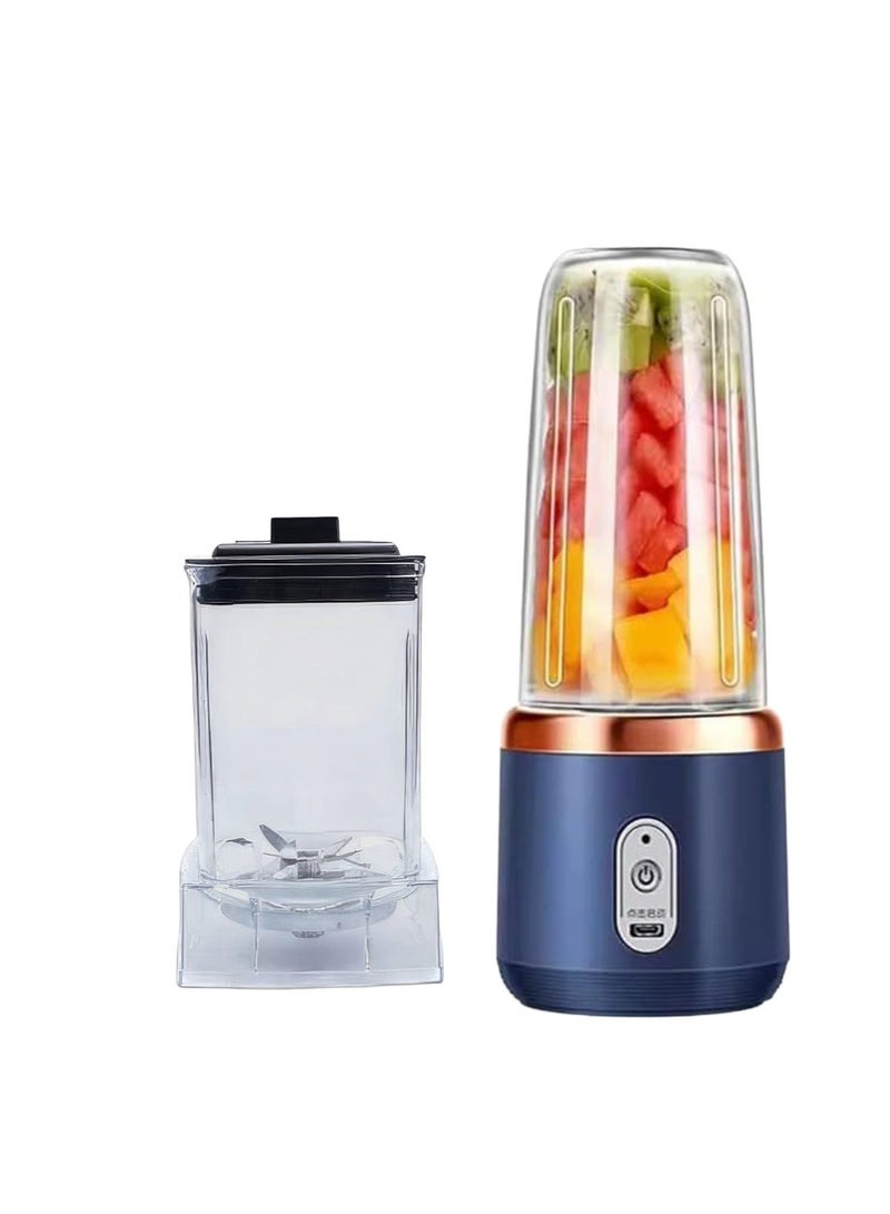 sokany Portable Personal Juicer Blender Smoothie Maker Travel Juicer With 400ml Bottle Juicing Cup Shaker Bottle Smoothie Maker Blender USB Fruit Juicer Electric 400ml 6 Blades 4 & 0.8L Grinder with 8 Sharp Blades – Original Durable Quality for Home and Commercial Use Bundle - Image 1