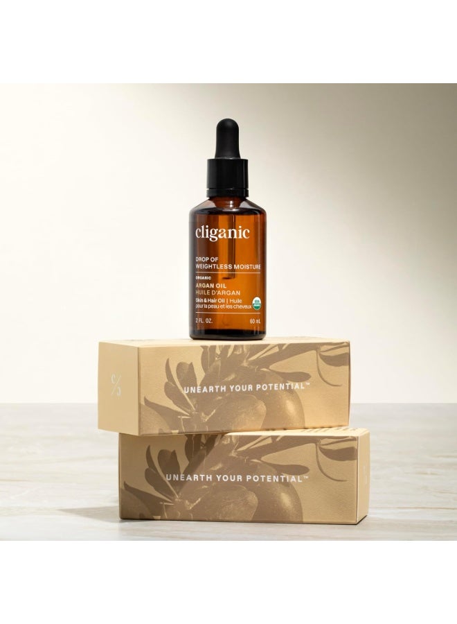 Cliganic Cliganic USDA Organic Argan Oil (2 oz/60ml), 100% Pure | for Hair, Face & Skin | Natural Cold Pressed Carrier Oil, Imported from Morocco  - Image 5