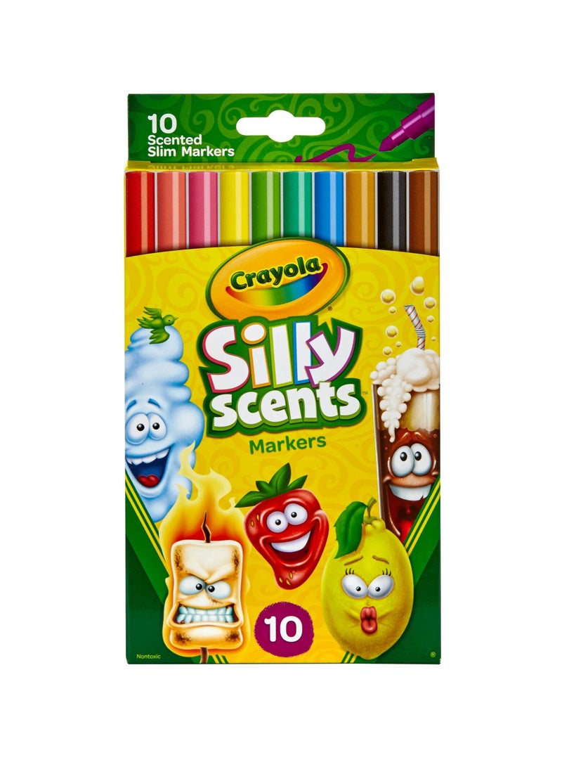 Crayola Silly Scents Fine Line Scented Washable Markers 10ct 58-5071 - Image 1