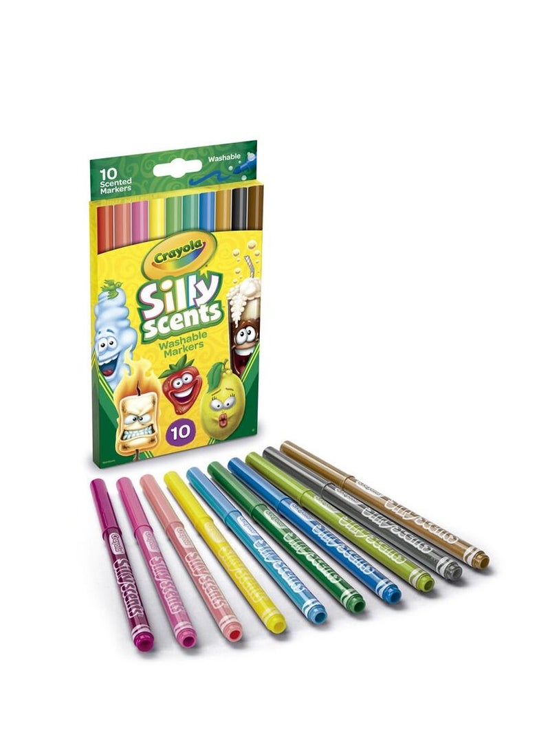 Crayola Silly Scents Fine Line Scented Washable Markers 10ct 58-5071 - Image 2