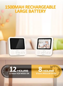 LOVNOV LOVNOV Video Baby Monitors - 2.8” Screen جهاز مراقبة صوت الطفل with Night Vision, 2-Way Audio, VOX, Temperature Sensor and Lullabies, Secure Transmission No WiFi, 300m Range  - Image 4