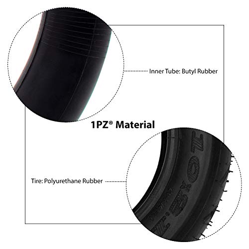 1PZ ITX-RFS Heavy Duty 10x2.125/10 x 2 Tire and Inner Tube with Bent Valve Stem for Smart Electric Balance Scooter Bike, Stroller, Bicycle, Tricycle 10" inch Unicycle - Image 2