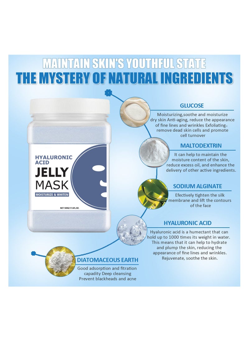 SYOSI - Jelly Mask for Facial Professional, Peel-Off Jelly Mask Hydrating Modeling Mask, Hydro Jelly Mask Powder for Skincare Hydrating, Vegan Sodium Alginate Mask, Paraben Free, Fragrance Free - Image 1