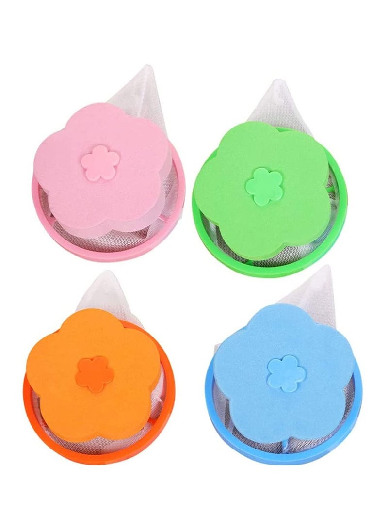 Y&D 4 Pcs Home Floating Lint Hair Catcher Mesh Pouch Washing Machine Laundry Filter Bag - Image 1