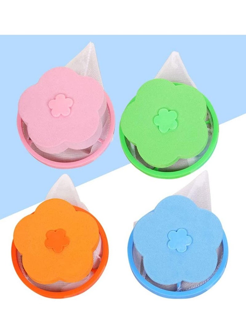 Y&D 4 Pcs Home Floating Lint Hair Catcher Mesh Pouch Washing Machine Laundry Filter Bag - Image 3