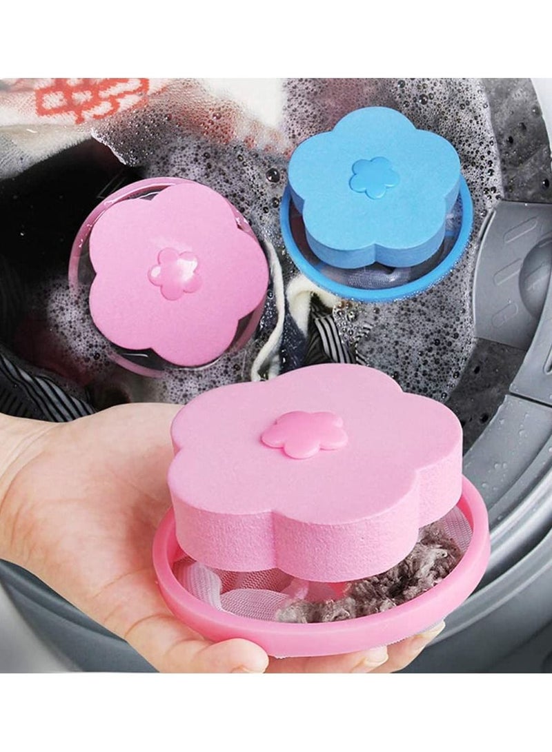 Y&D 4 Pcs Home Floating Lint Hair Catcher Mesh Pouch Washing Machine Laundry Filter Bag - Image 2