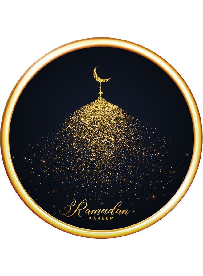 NIBEMINENT Ramadan Kareem Printed Wall Sticker Black/Gold 30x30cm