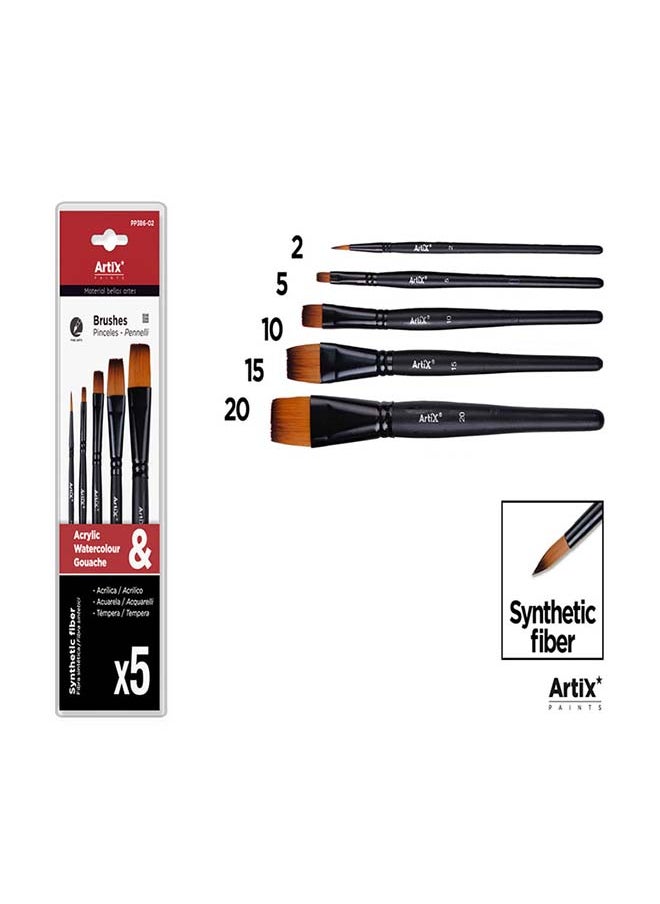 Artix Synthetic Fiber Brushes
 5 pcs 