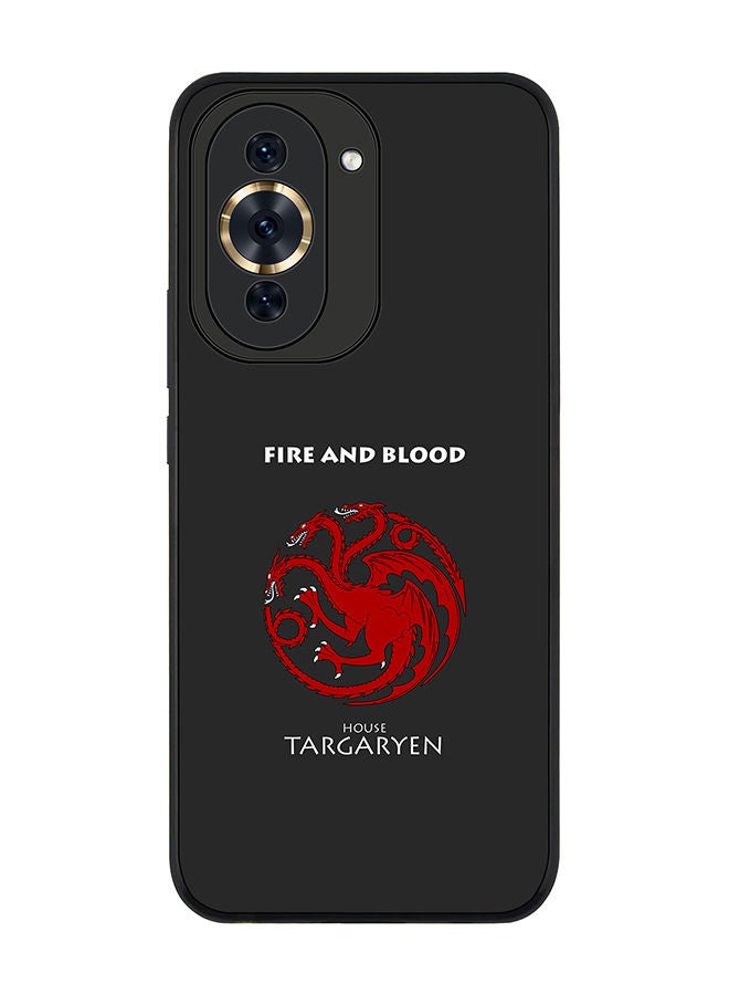 Stylizedd Rugged Black edge case for Huawei nova 10 Pro Slim fit Soft Case Flexible Rubber Edges Anti Drop TPU Gel Thin Cover - GOT House Targaryen - Image 1
