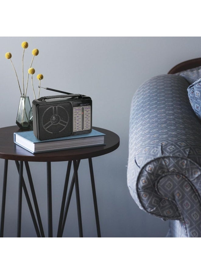 راديو كهرباء كلاسيك صغير RX-606AC بتصميم أنيق - Image 3