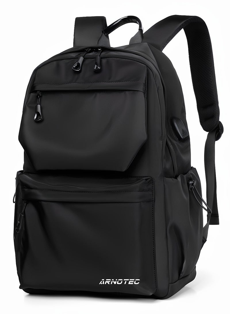 ARNOTEC Laptop Backpack for Men & Women, 15.6 Inch Water-Resistant Travel Backpack with USB Charging Port, Durable Business School Bag with Large Capacity for College, Work, Commute  - Image 1