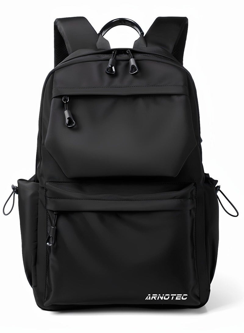 ARNOTEC 15.6" Laptop Backpack with USB Charging Port â€“ Lightweight Anti-Theft Travel Bag with Luggage Strap, Water-Resistant, Fits 14â€“15.6 Inch Laptop (Black) - Image 3
