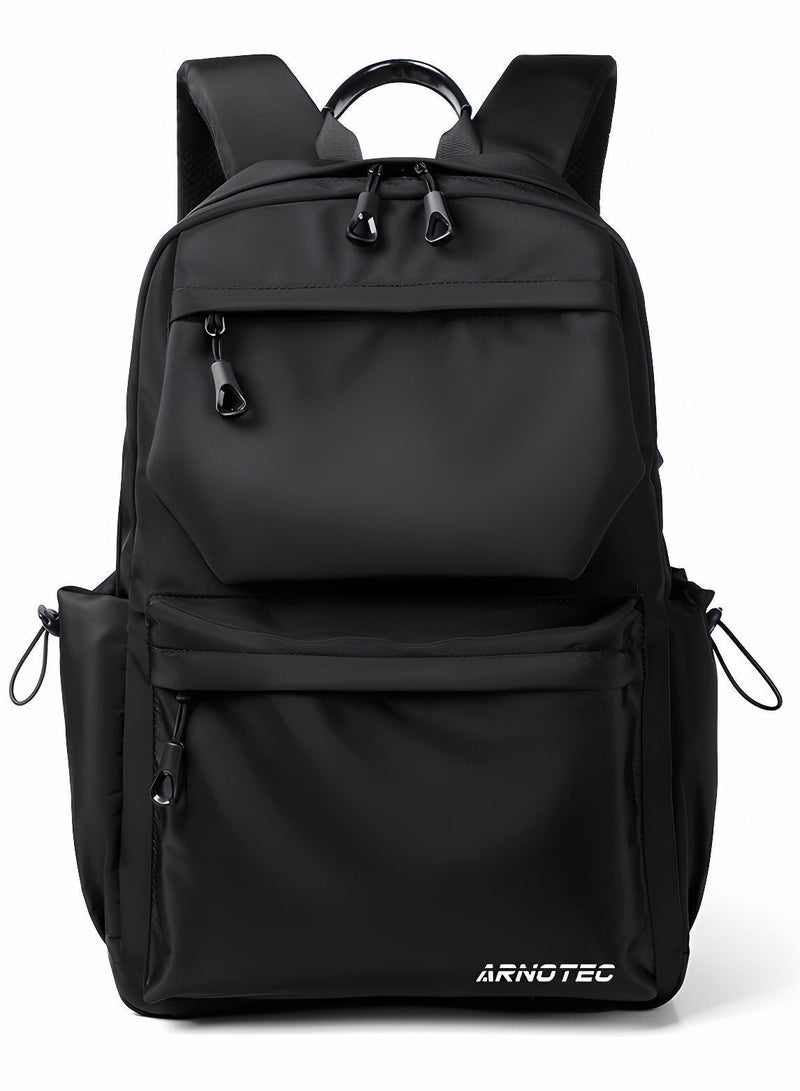 ARNOTEC 15.6" Laptop Backpack with USB Charging Port â€“ Lightweight Anti-Theft Travel Bag with Luggage Strap, Water-Resistant, Fits 14â€“15.6 Inch Laptop (Black) - Image 1