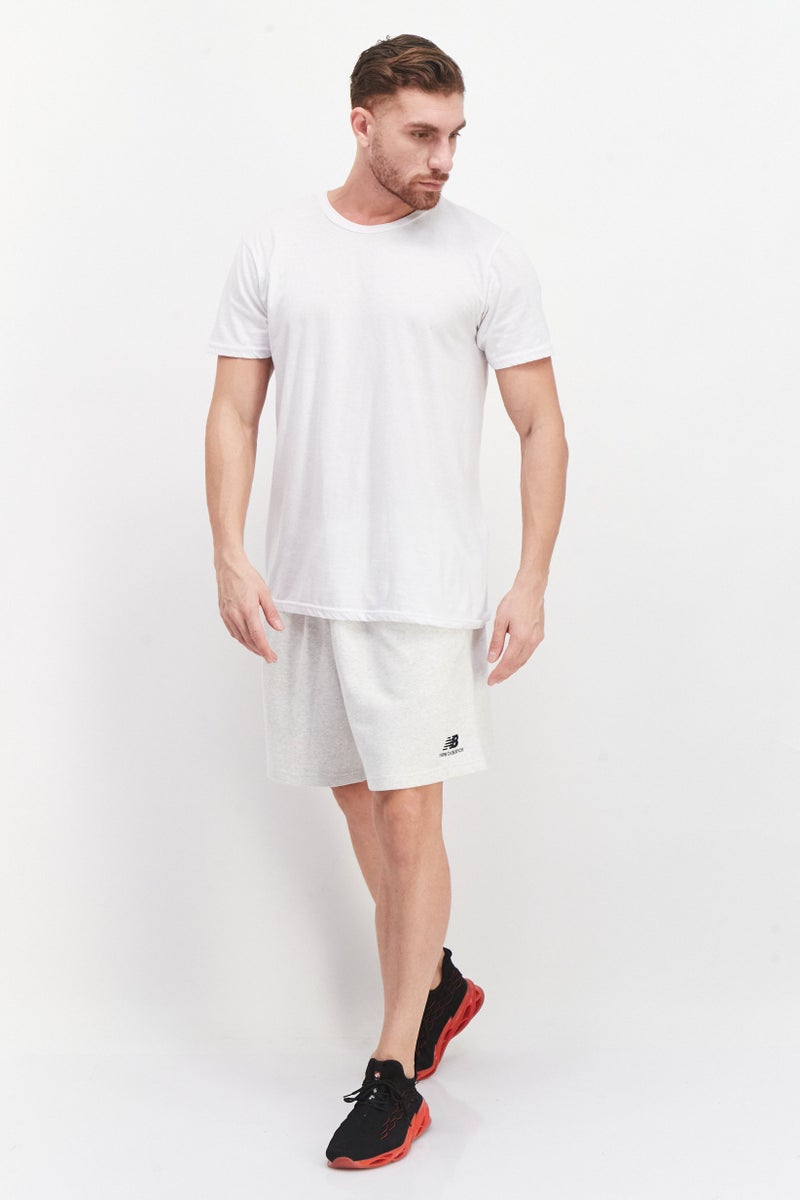 New Balance Men Sportswear Fit Outdoor Shorts, Heather White - Image 4